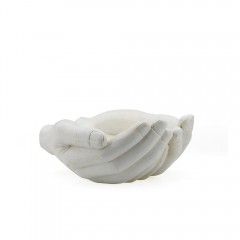 TWO HAND IN WHITE RESIN       - DECOR ITEMS